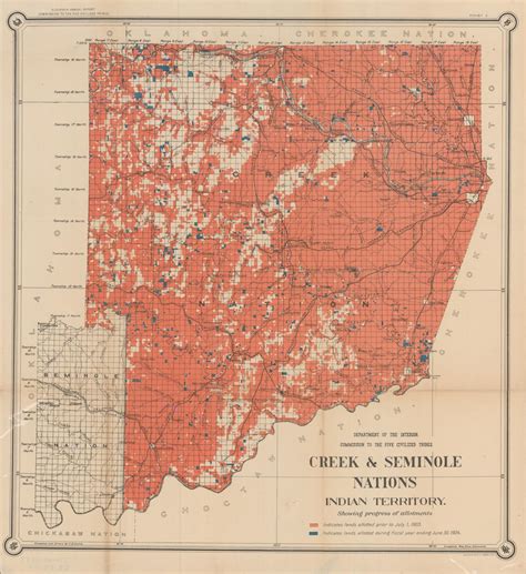 Map of the Creek and Seminole Nations - The Gateway to Oklahoma History