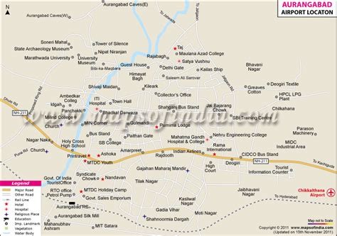 Aurangabad Airport Map, Airport Map of Aurangabad