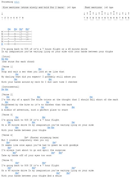 505 Chords | PDF | Tempo | Song Structure