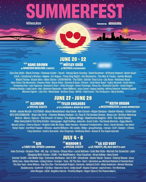 Summerfest 2024 Milwaukee Lineup - Winni Zondra