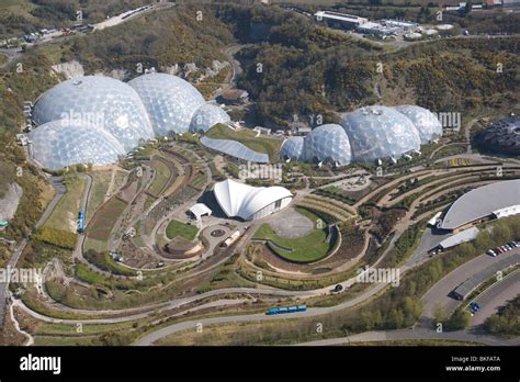 Aerial view of the Eden Project. St Austell, Cornwall. England. UK Stock Photo - Alamy