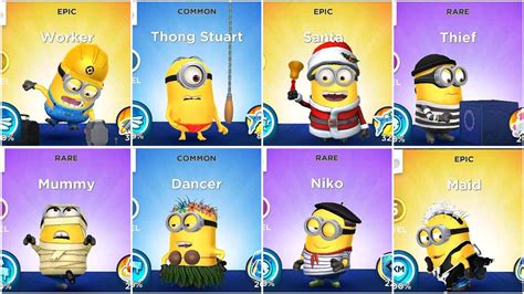 Minion Rush Worker VS Thong Stuart Santa VS Thief VS Mummy VS Dancer VS ...