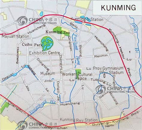 Kunming City Map, China Kunming Maps - Kunming Travel Guide