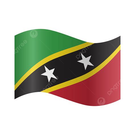 Vector Realistic Illustration Of Saint Kitts Flag, Saint Kitts, Flag, Country PNG and Vector ...