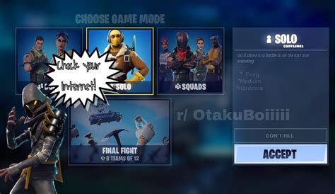 Fortnite Offline Mode - Play Against Bots - Can Toggle Through Difficulty : FortNiteBR