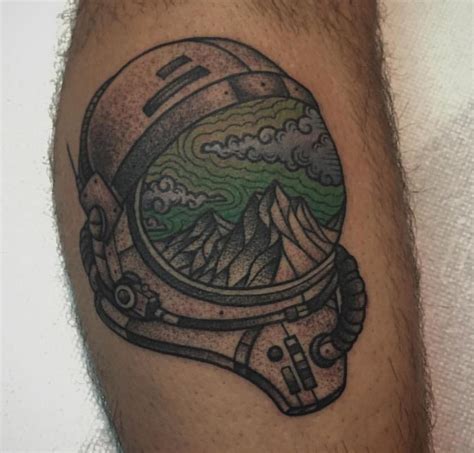 Cool reflection in a space helmet by Kyle Downs at Kamikaze Tattoo ...