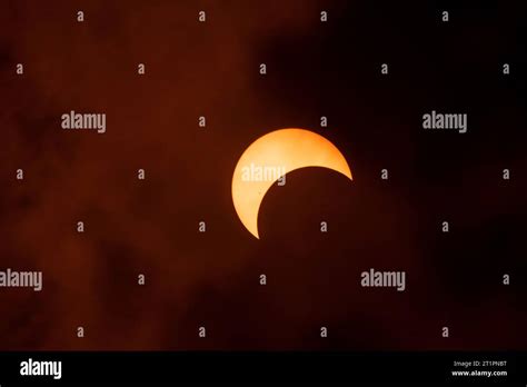 annular solar eclipse 2023 from Florida Stock Photo - Alamy