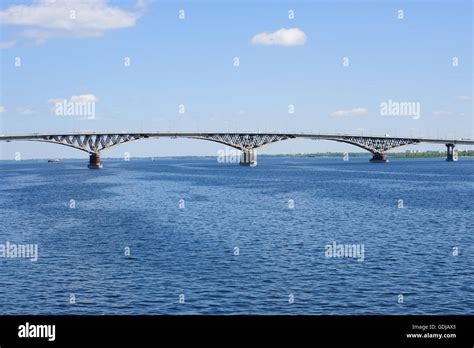 Saratov Bridge, crossing the Volga River in Saratov, Russia was the ...