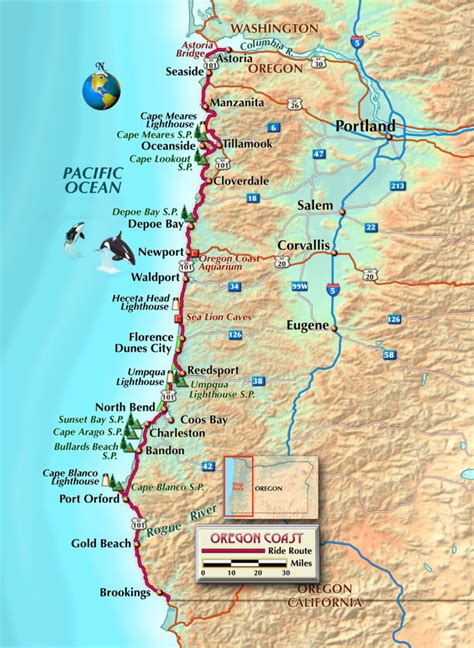 Exploring The Oregon Coast Rider Magazine – Printable Map of The United States