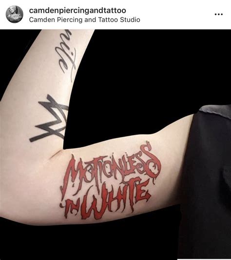 Motionless in White tattoo at Camden Piercing and Tattoo Studio.