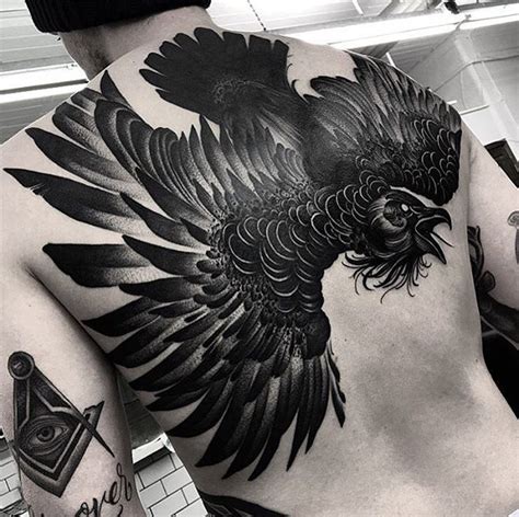 Raven Back Tattoo | Best tattoo design ideas