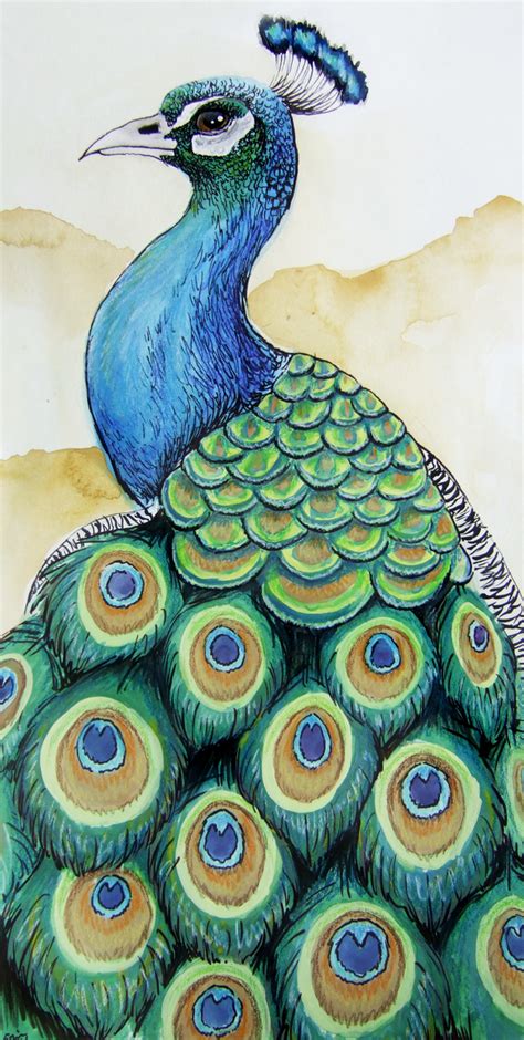 Peacock by Zaphy1415926 | Lotus art, Peacock painting, Peacock wall art