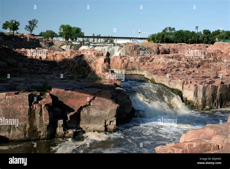 Falls of the Big Sioux river Falls Park in Sioux Falls South Dakota ...