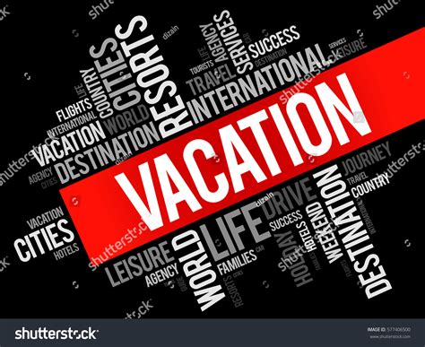 Vacation Word Cloud Collage Travel Concept Stock Vector (Royalty Free) 577406500 | Shutterstock