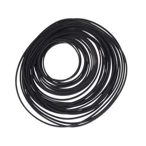 Black Rubber Small Fine Pulley Pully Belt Engine Drive Belts For DIY Toy Module Car 30mm to ...