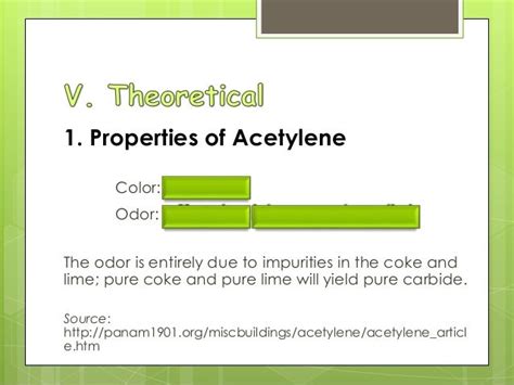 Preparation and properties of acetylene