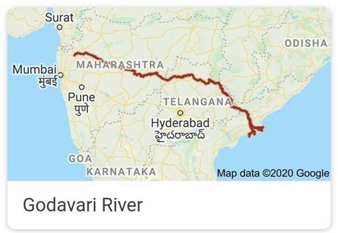 Godavari River Map