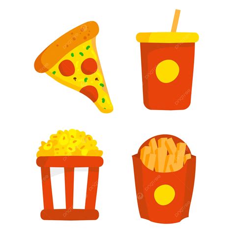 Junk Food Illustration Vector, Junk Food, Burgers, Pizza PNG and Vector ...