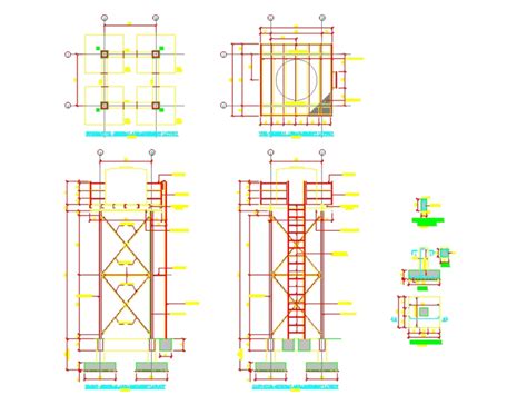 Elevated tank in AutoCAD | CAD download (118.83 KB) | Bibliocad