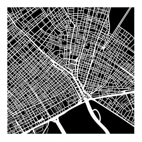 Black and white street map of a city | Premium AI-generated image