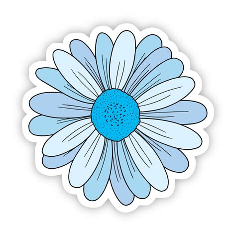 Blue Daisy Aesthetic Sticker | Big Moods