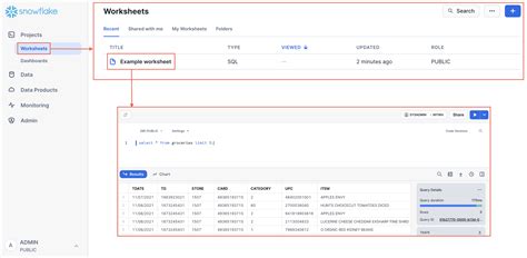 Snowsight quick tour | Snowflake Documentation