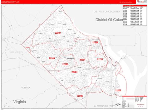 Virginia Beach County Va Zip Code Wall Map Red Line Style By Marketmaps | Images and Photos finder