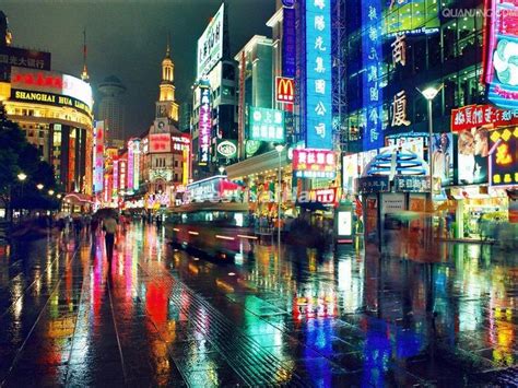 Nanjing Road Night Scene - Nanjing Road, Shanghai