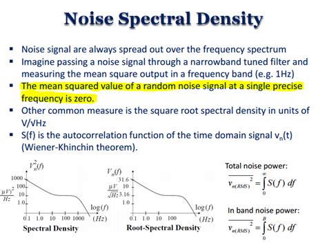 Why the mean squared value of a random noise signal at a single precise ...