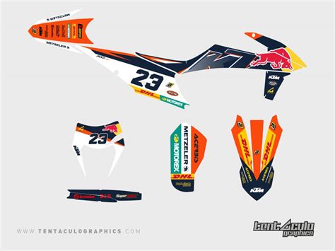 KTM SX/EXC Graphics Kit RedBull Factory Replica – Tentáculo Graphics