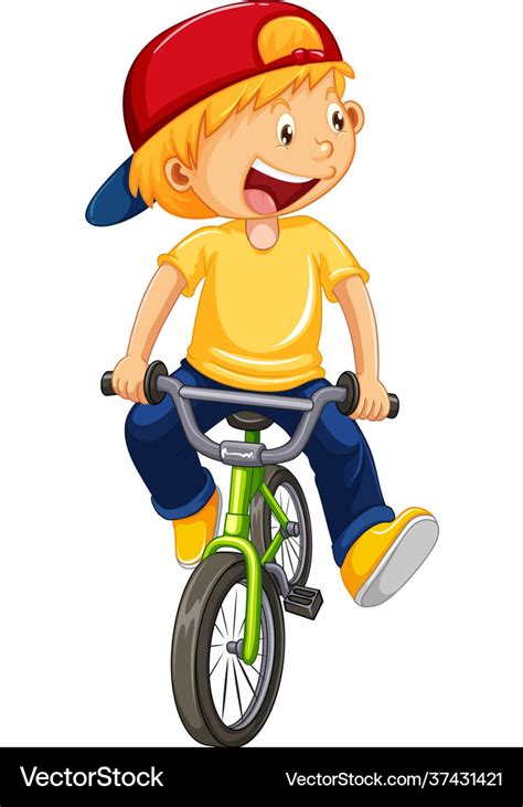 Boy Riding Bike Clipart PNG Images, Cartoon Kid Riding A, 51% OFF