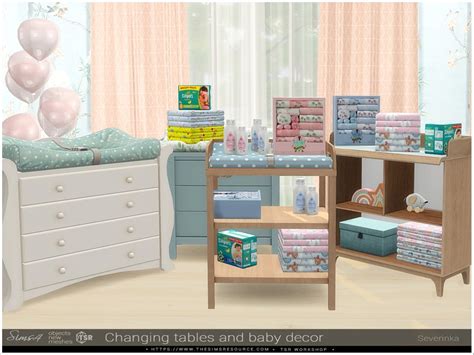 The Sims Resource - Changing tables and baby decor | Baby decor, Cheap ...