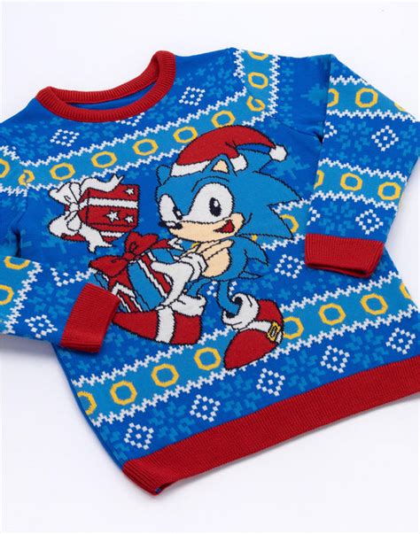 Sonic The Hedgehog Kids Knitted Christmas Jumper — Vanilla Underground