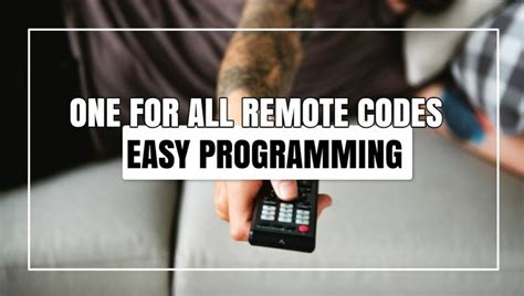 How To Program One For All Remote Codes? (Easy Guide) - Sycamorenet