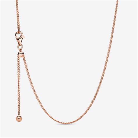 Curb Chain Necklace | Rose gold plated | Pandora US