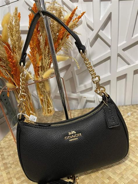 Coach Teri Shoulder Bag in Black, Luxury, Bags & Wallets on Carousell