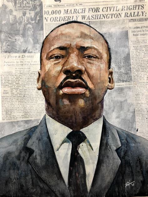 Martin Luther King/12x16/gouache | Martin luther king art, King art, Jr art