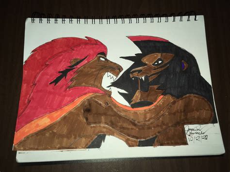 Simba fighting Scar by PolarBearKin on DeviantArt