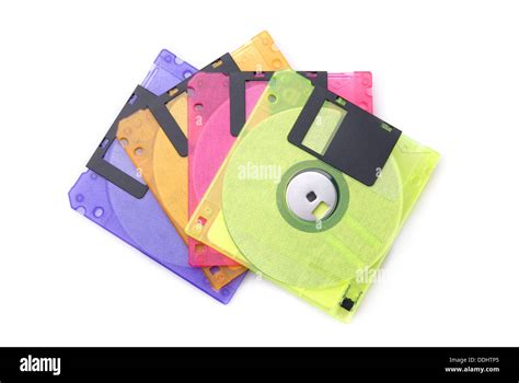 Color floppy disks isolated on white Stock Photo - Alamy