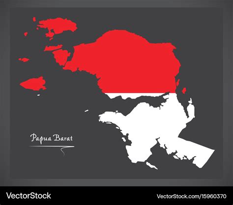 Papua barat indonesia map with indonesian Vector Image