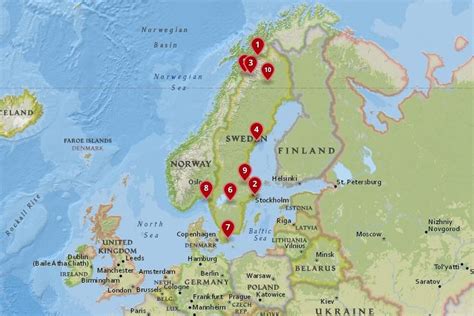 Map of National Parks in Sweden