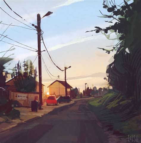 loish on Instagram: “Speedpaint based on a pic taken in a random street in France! Swipe to see ...