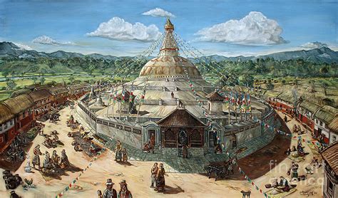 Boudha Stupa Painting by Hari Prasad Sharma