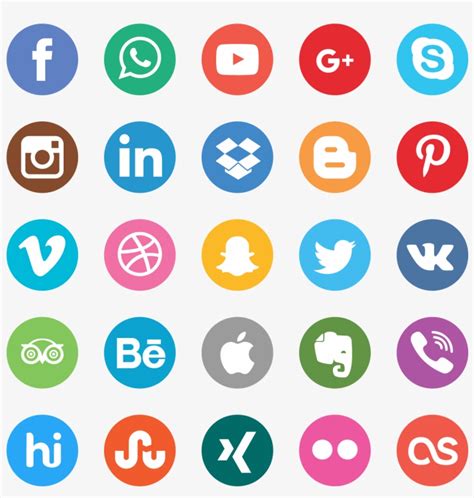 Social Media Icon Vector Free Graphic Set - Social Media Platforms ...