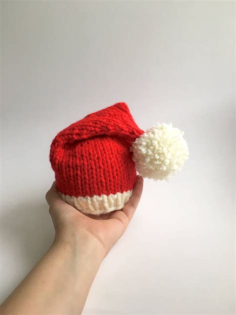 Baby Santa Hat Knitting Pattern PATTERN ONLY Beginner | Etsy