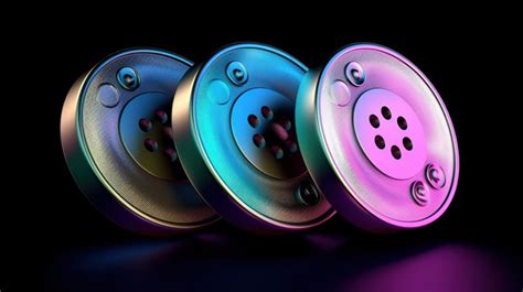 Button Color Three Colorful Plastic Buttons On A Black Background ...