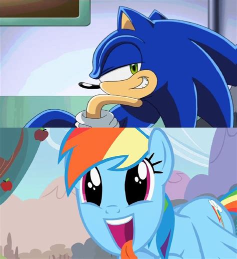 Rainbow dash excited for sonic. by brandonale | Rainbow dash, Sonic, My little pony