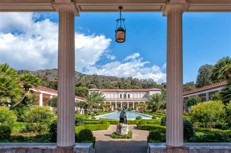 The Garden and Pool at the Getty Villa in Malibu, LA Editorial Stock ...