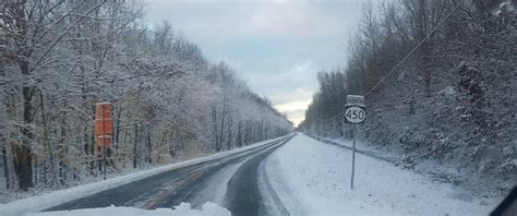 1 to 3 inches of snow fell east of the Mississippi River Saturday night