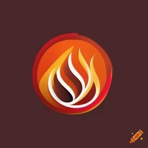 Modern circle flame logo on Craiyon